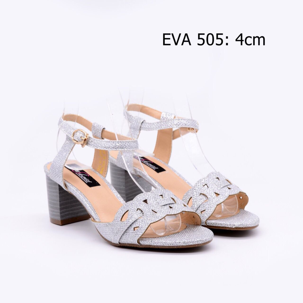 Giày xăng đan ánh kim quyến rũ EVA505 cao 4cm.